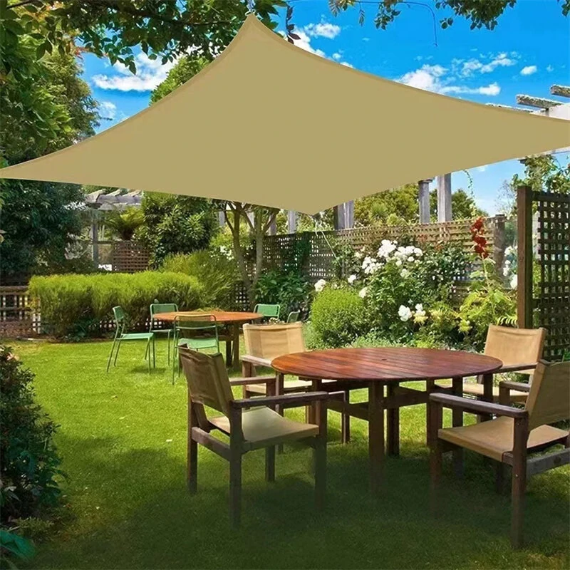 (image for) Outdoor Shade Canopy Waterproof Rain Shelter Sunshade Curtain Corner Shade Sail UV Resistance Sun Protection Camping Tent